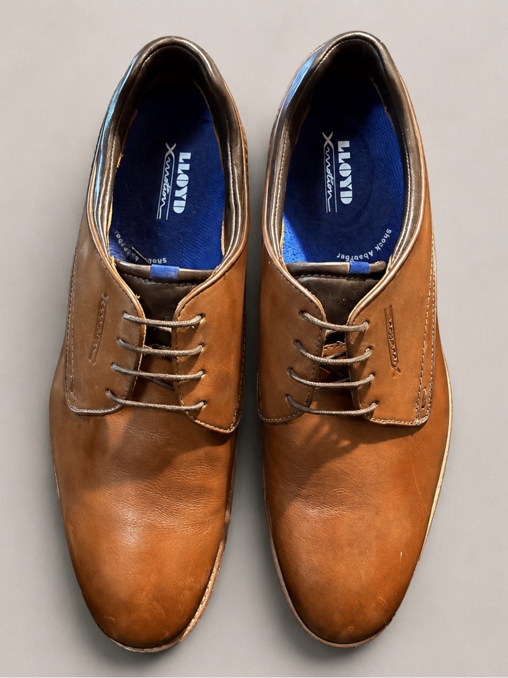 Lloyd X-Motion Men’s Brown Leather Lace-Up Dress Shoes
